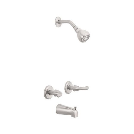 OAKBROOK COLLECTION Oakbrook 4875134 Essentials Shower Two Handle Tub & Shower Faucet; Brushed Nickel 4875134
